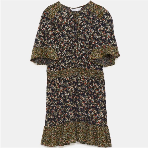 mixed floral print dress